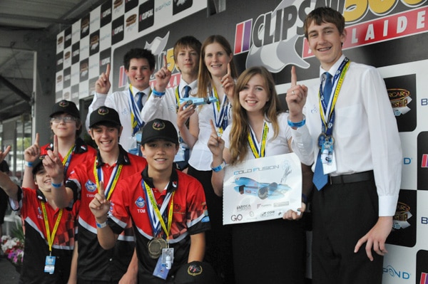 Cold Fusion and Rapid Racing on Clipsal500 winners podium